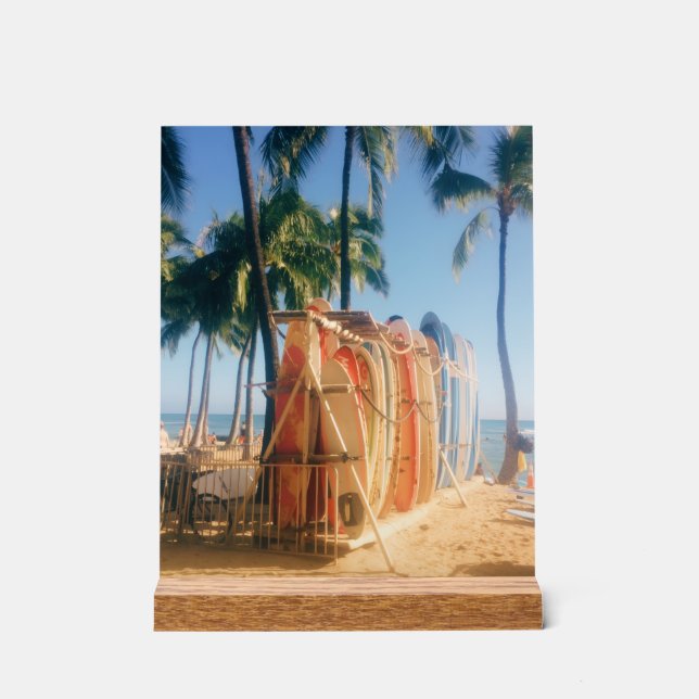 Waikiki Beach Surfboards  Acrylic Sign (Front)