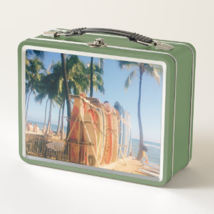 Waikiki Beach Surfboards Metal Lunch Box