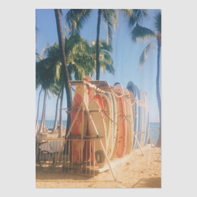 Waikiki Beach Surfboards  Tissue Paper (Front)
