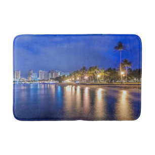 Waikiki City at Dawn Bath Mat
