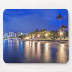 Waikiki City at Dawn Mouse Mat