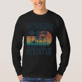 Waikiki Hawaii Beach Summer Vacation Vintage T-Shirt