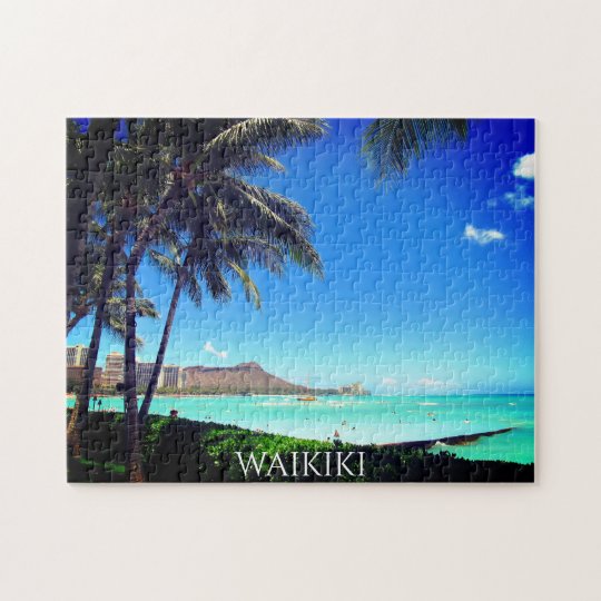 waikiki hawaii jigsaw puzzle Zazzle.co.uk