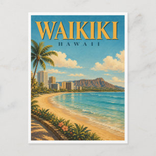 Waikiki Hawaii Waikiki Beach GeoSaga Postcard