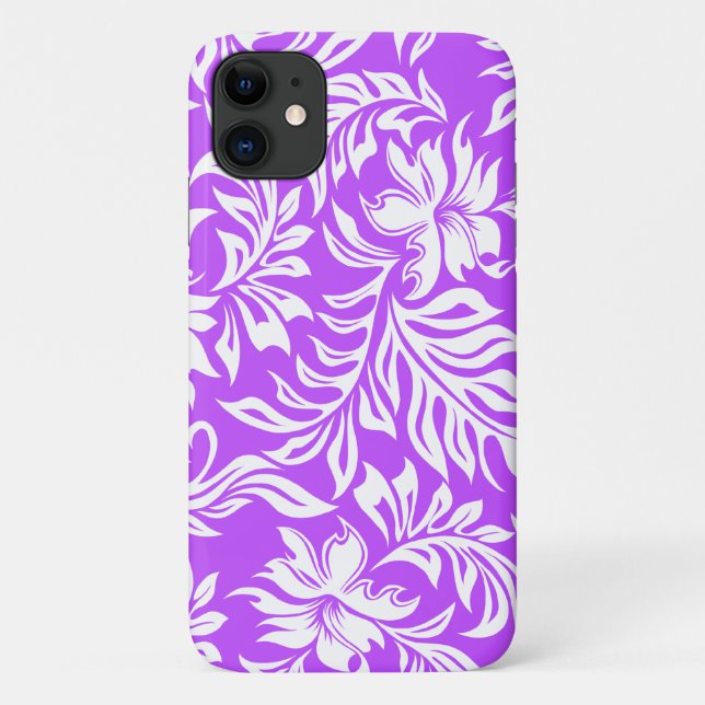 Waikiki Hibiscus Hawaiian Pareau Floral Case-Mate iPhone Case (Back)