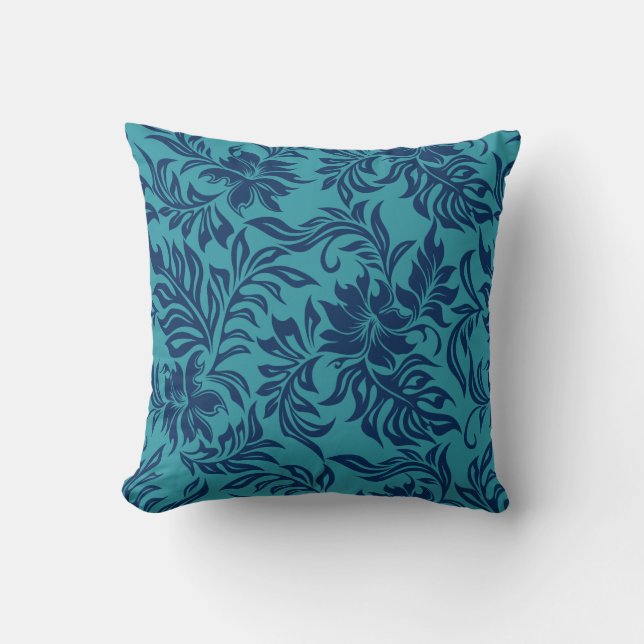 Waikiki Hibiscus Hawaiian Reversible Pillows (Front)