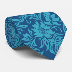 Waikiki Hibiscus Hawaiian Two-sided Printed Tie