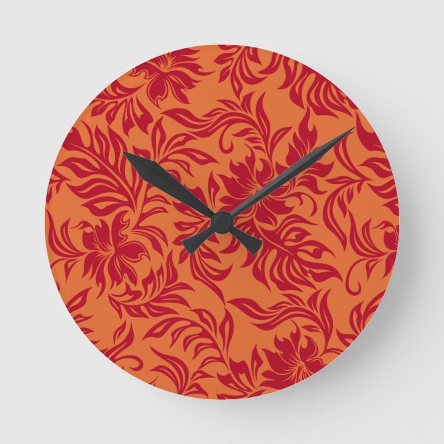 Waikiki Hibiscus Hawaiian Wall Clocks (Front)