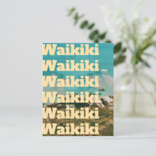 Waikiki, Honolulu, Oahu, Hawaii Holiday Postcard
