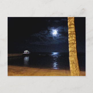 Waikiki Moonrise Postcard