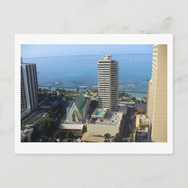 Waikiki Skyline Postcard (Front)