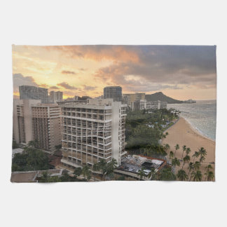 Waikiki Sunrise Tea Towel