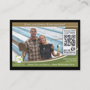 Waikinalani Farm Traceable Shelftalker Business Card