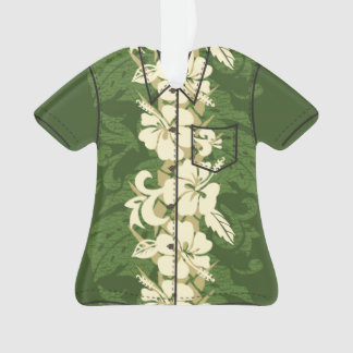 Waikoloa Hawaiian Hibiscus Floral Aloha Shirt Ornament