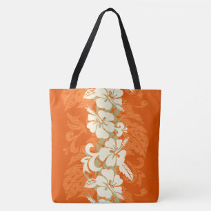 Waikoloa Hawaiian Hibiscus Floral Beach Bag