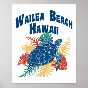 Wailea Beach Maui Hawaii Hawaiian Islands Travel Poster