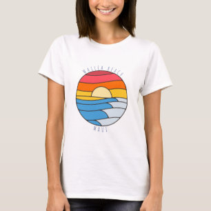 Wailea Beach Maui Vintage Beach Sunset T-Shirt