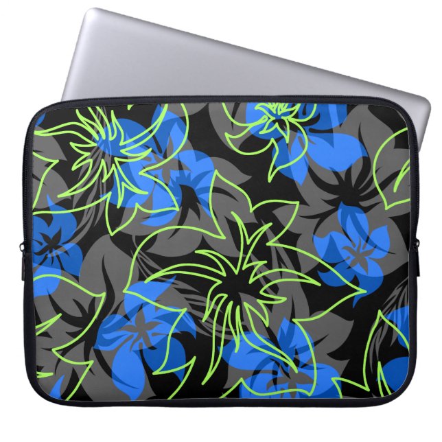 Wailea Hibiscus Hawaiian Neoprene Wetsuit Laptop Sleeve (Front)