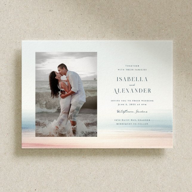 Wailea Photo Wedding Invitation (Creator Uploaded)
