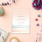 Wailea Watercolor Minimalist Elegant Beach Wedding