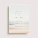 Wailea Watercolor Minimalist Elegant Beach Wedding Invitation<br><div class="desc">Discover "Wailea, " a modern wedding invitation suite that embodies the elegance of a beachside ceremony. This template features an abstract watercolor design, reminiscent of a sandy beach merging with the ocean's hues. It's the perfect card for couples seeking a blend of contemporary style and coastal charm, setting a sophisticated...</div>