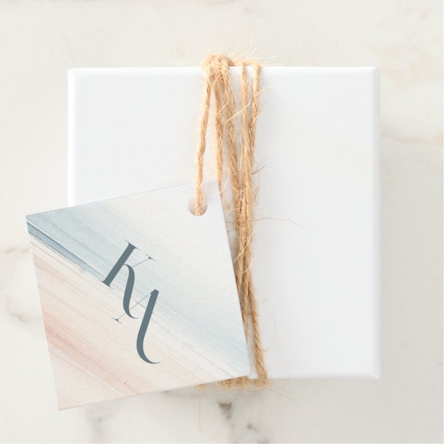 Wailea Wedding Monogram Favour Tags (In Situ)