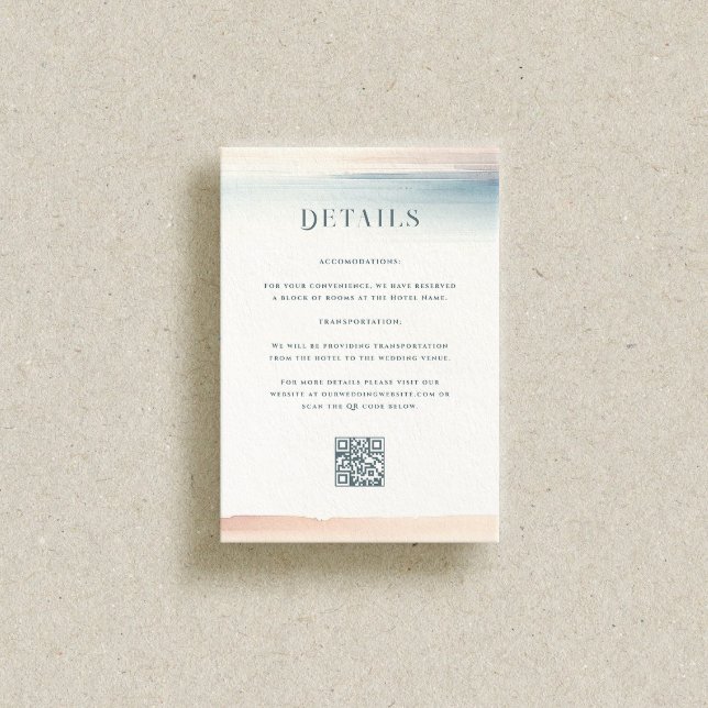 Wailea Wedding QR Code Enclosure Card (Creator Uploaded)