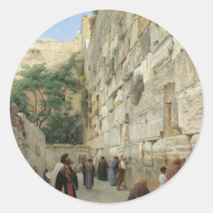 Wailing Wall by Gustav Bauernfeind Classic Round Sticker
