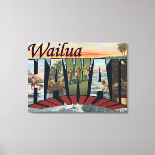 Wailua, HawaiiLarge Letter ScenesWailua, HI Canvas Print