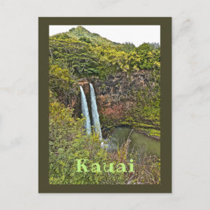 Wailua Waterfall In Kauai Postcard