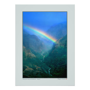 Waimai Canyon Rainbow - Kauai Photo Print