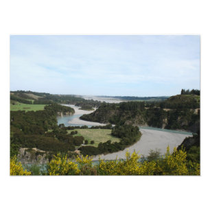 Waimakariri river, Southern Alps, New Zealand Photo Print