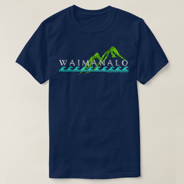 Waimanalo Hawaii Graphic Design T-Shirt (Design Front)