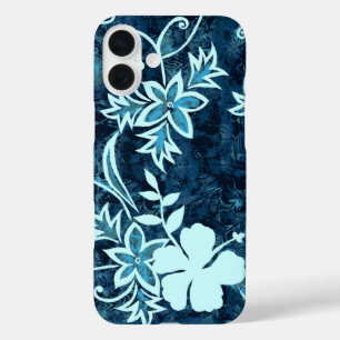 Waimanalo Hawaiian Hibiscus Batik iPhone 16 Plus Case