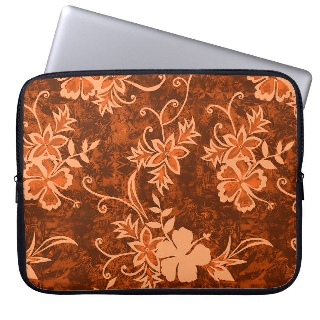 Waimanalo Hawaiian Hibiscus Neoprene Wetsuit Laptop Sleeve (Front)