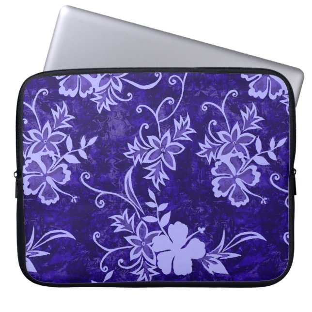Waimanalo Hawaiian Hibiscus Neoprene Wetsuit Laptop Sleeve (Front)