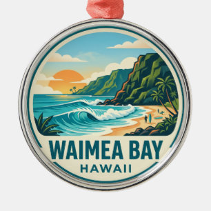 Waimea Bay Metal Tree Decoration