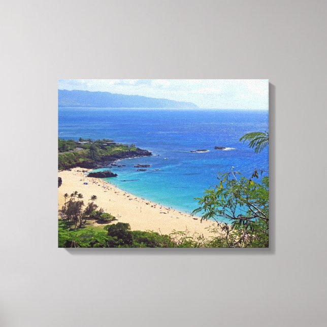Waimea Bay, Oahu, Hawaii Canvas Print (Front)