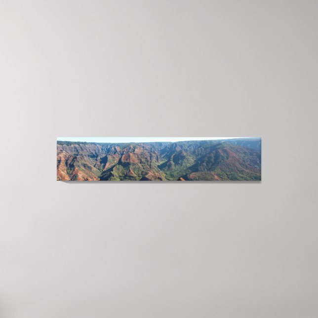 Waimea Canyon Hawaii Panoramic Photography Canvas Print (Front)