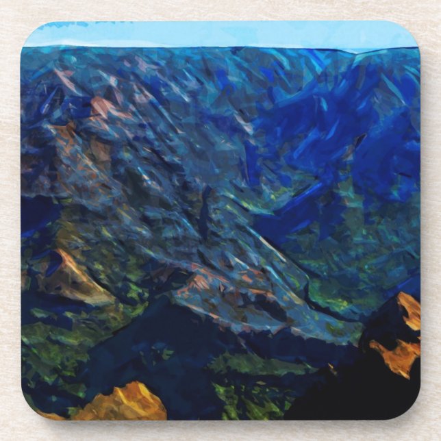 Waimea Canyon Kauai Abstract Impressionist Coaster (Front)