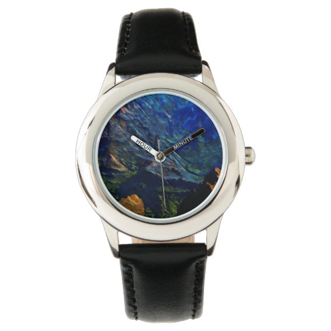 Waimea Canyon Kauai Abstract Impressionist Watch (Front)