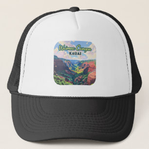 Waimea Canyon Kauai Hawaii Landscape Retro Trucker Hat