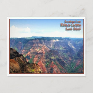 Waimea Canyon, Kauai, Hawaii Postcard