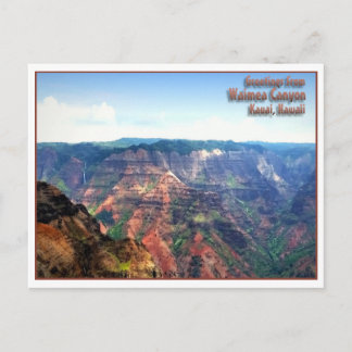 Waimea Canyon, Kauai, Hawaii Postcard