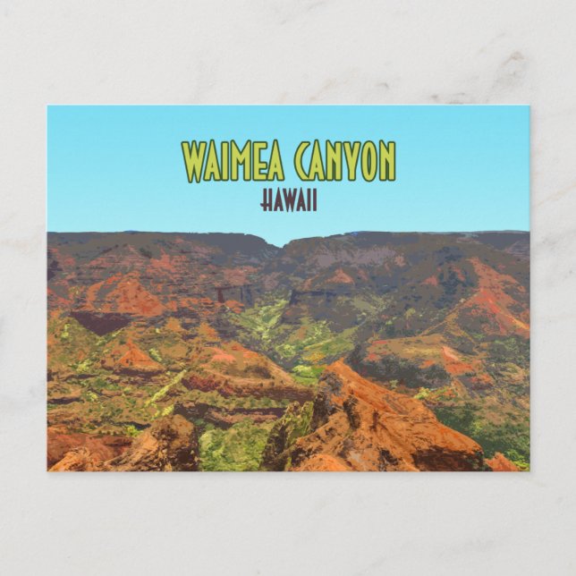 Waimea Canyon Kauai Hawaii Vintage Travel Postcard (Front)