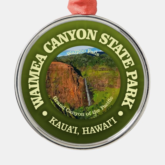 Waimea Canyon SP Metal Tree Decoration (Front)