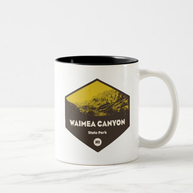 Waimea Canyon State Park Hawaii Two-Tone Coffee Mug (Right)