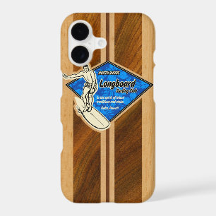 Waimea Surfboard Hawaiian Faux Koa Wood Blue