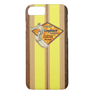 Waimea Surfboard Hawaiian Faux Wood iPhone 8/7 Case