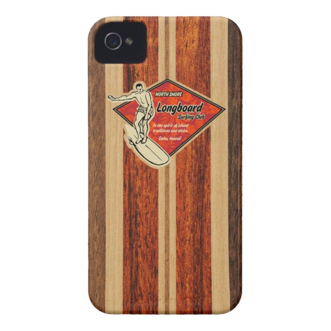 Waimea Surfboard Hawaiian iPhone 4 Case (Back)